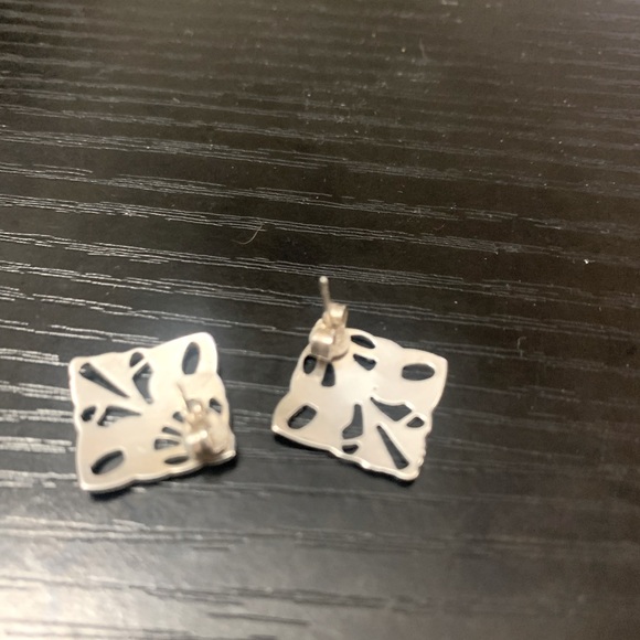 Vintage 90s square earrings - Picture 2 of 2